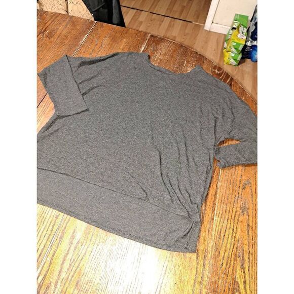 Large Joyspun Black Lightweight Crew Neck High Low Pullover Knit Sweater - Picture 1 of 6